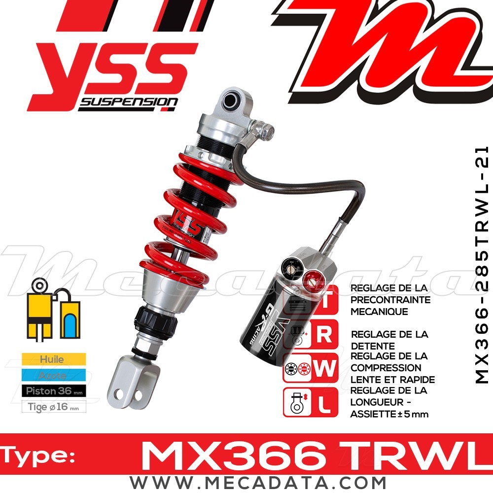 Amortisseur ~ YSS MX366-285TRWL-21-858