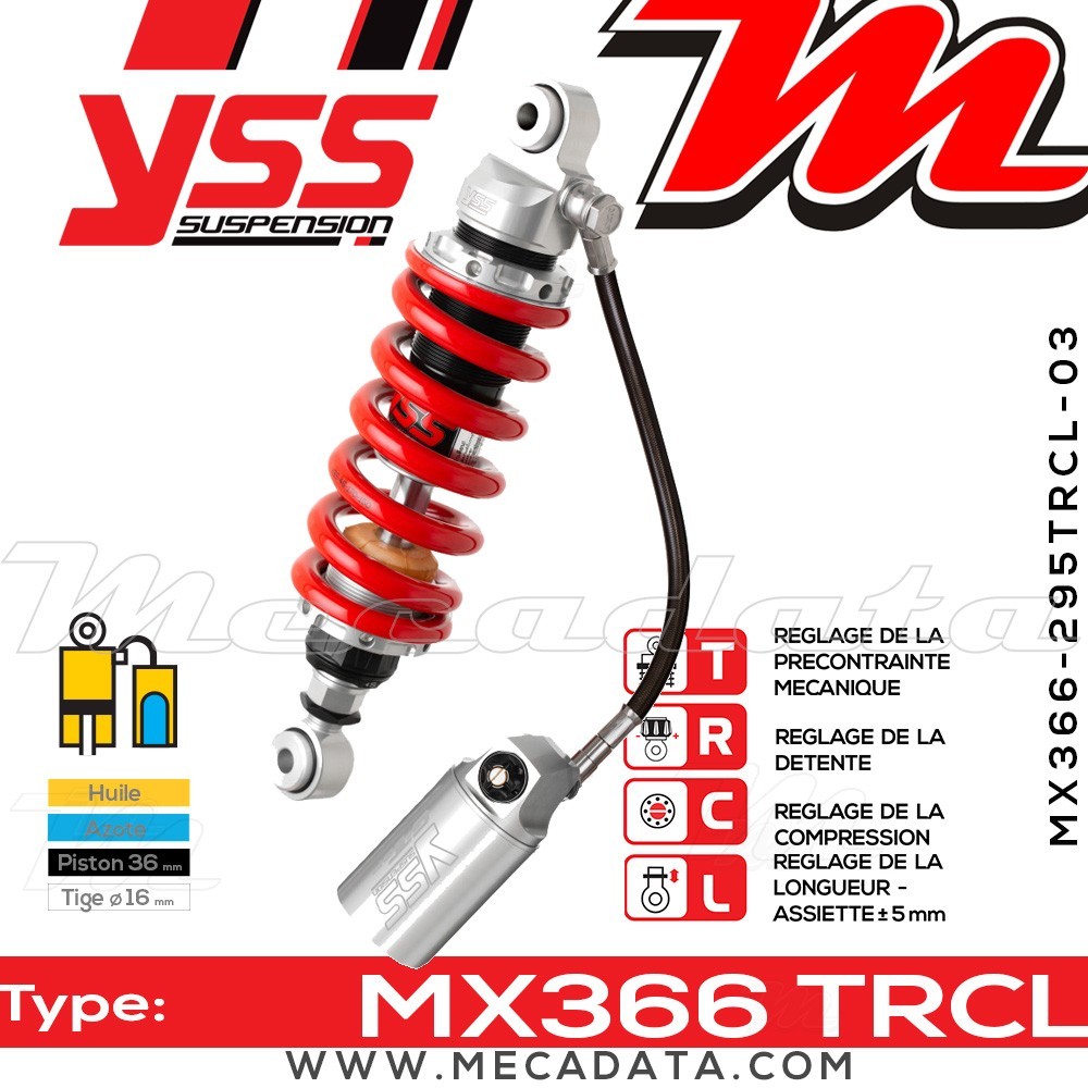 Amortisseur ~ YSS MX366-295TRCL-03-859
