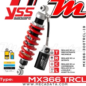 Amortisseur ~ YSS MX366-300TRCL-19-858