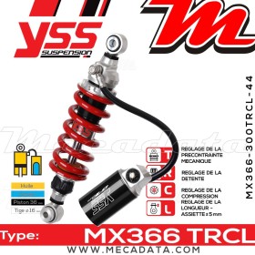 Amortisseur ~ YSS MX366-300TRCL-44-858