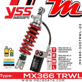 Amortisseur ~ YSS MX366-305TRWL-23-858