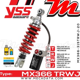 Amortisseur ~ YSS MX366-315TRWJ-20-858