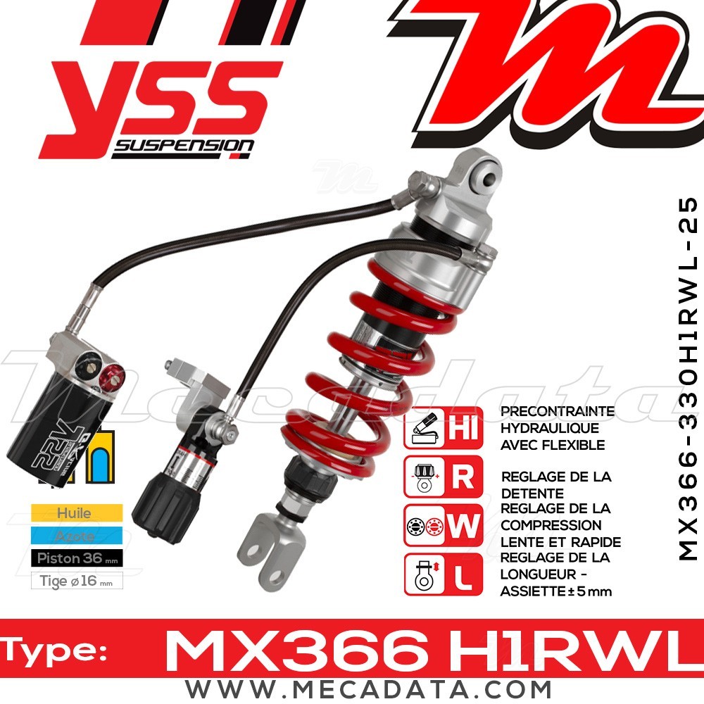 Amortisseur ~ YSS MX366-330H1RWL25-858