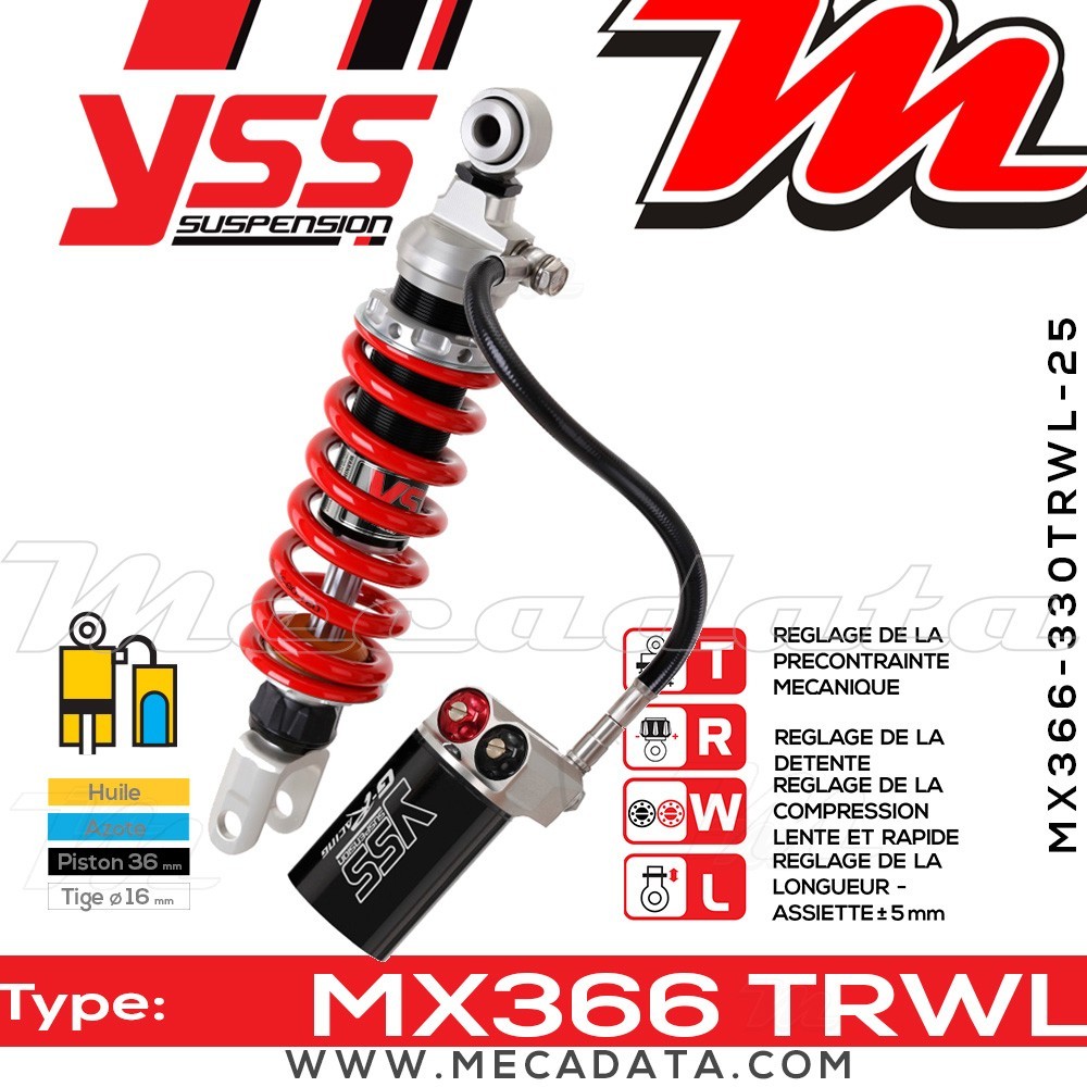 Amortisseur ~ YSS MX366-330TRWL-25-858