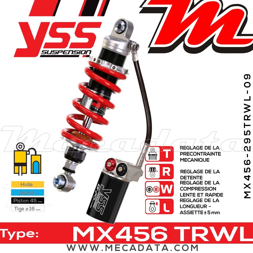 Amortisseur ~ YSS MX456-295TRWL-09-858