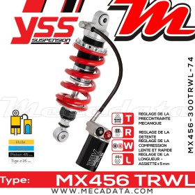 Amortisseur ~ YSS MX456-300TRWL-74-858