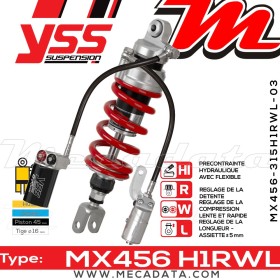 Amortisseur ~ YSS MX456-315H1RWL03-858