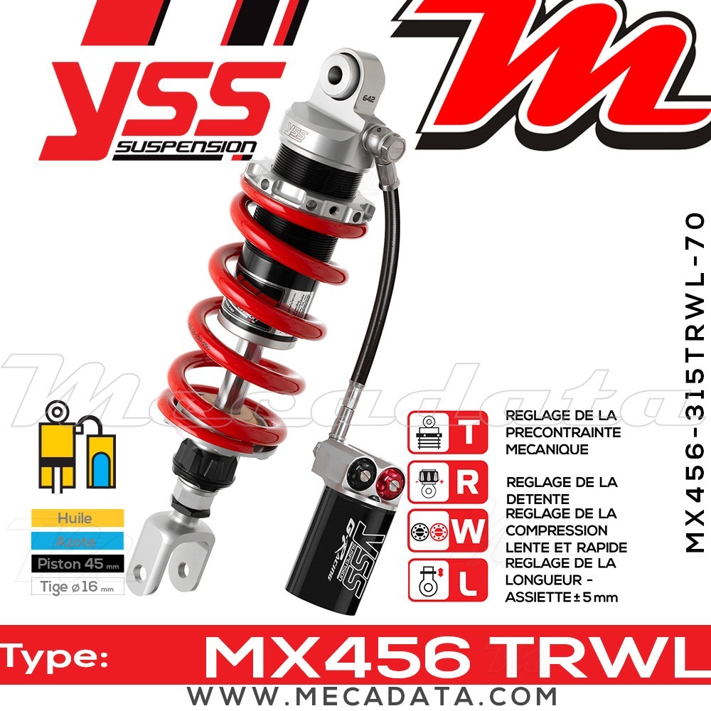Amortisseur ~ YSS MX456-315TRWL-70-858