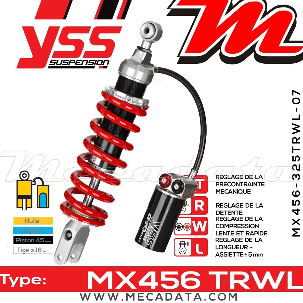 Amortisseur ~ YSS MX456-325TRWL-07-858