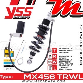 Amortisseur ~ YSS MX456-330TRWL-57-888