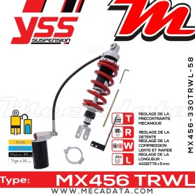 Amortisseur ~ YSS MX456-330TRWL-58-858