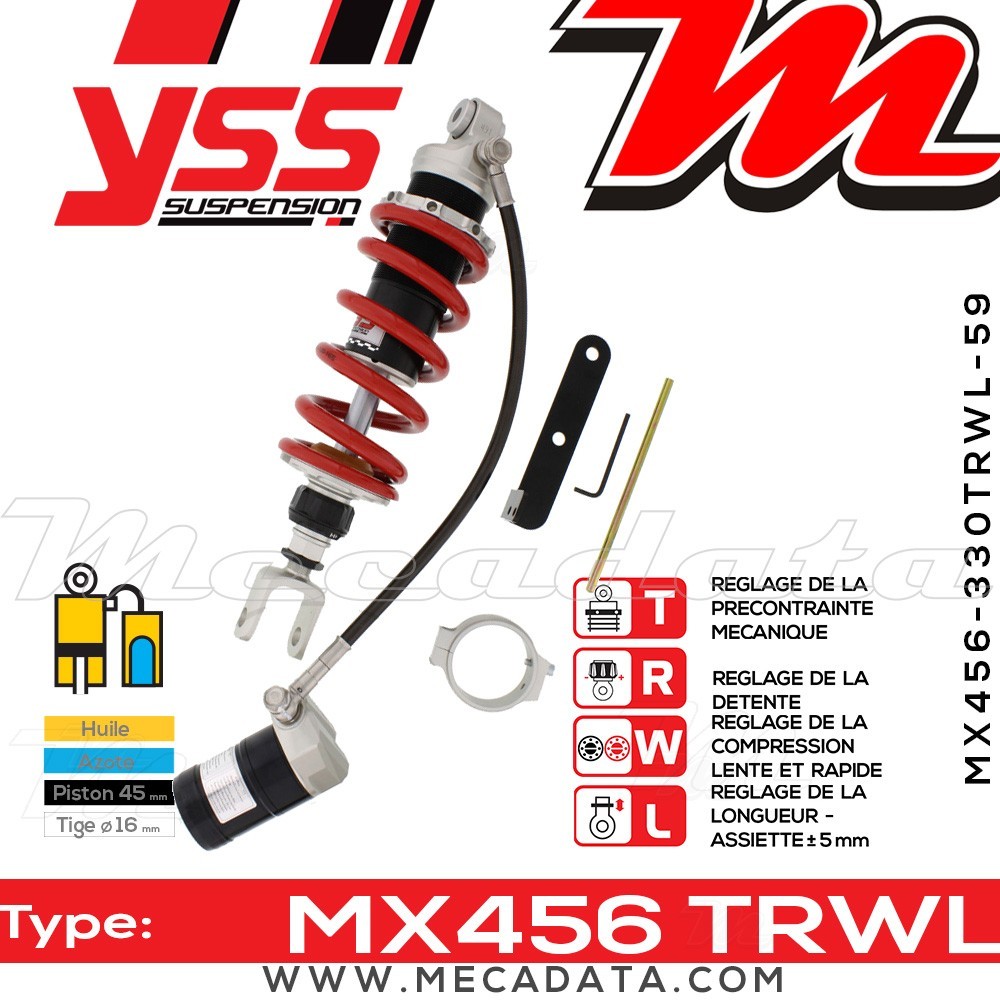 Amortisseur ~ YSS MX456-330TRWL-59-858