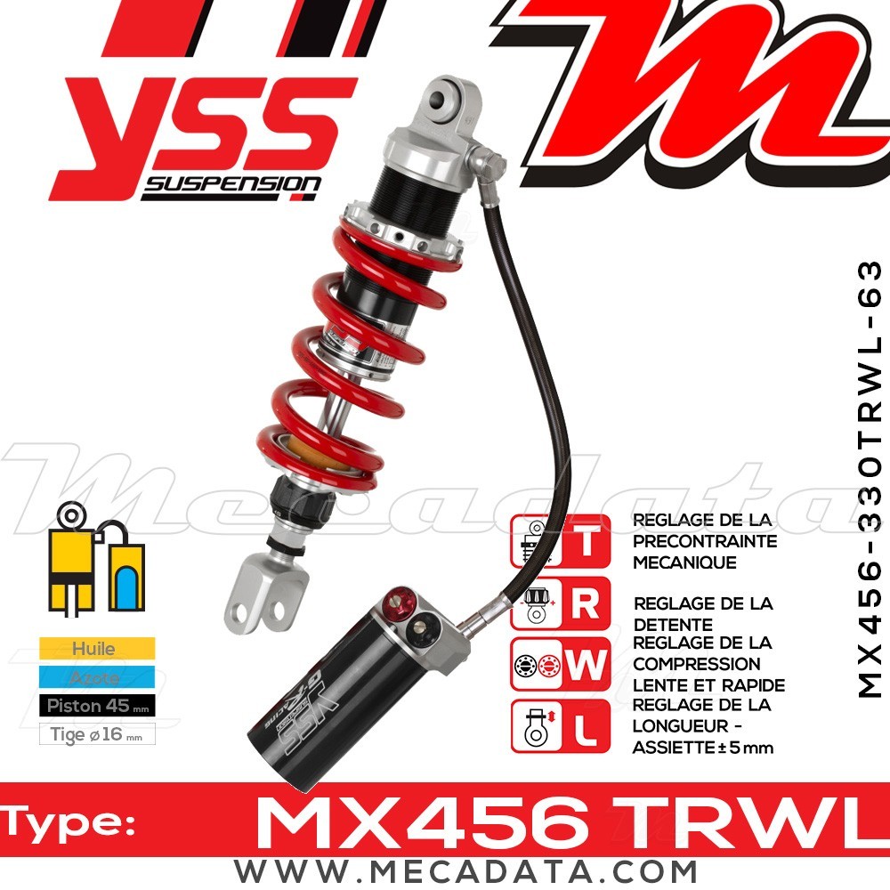 Amortisseur ~ YSS MX456-330TRWL-63-858