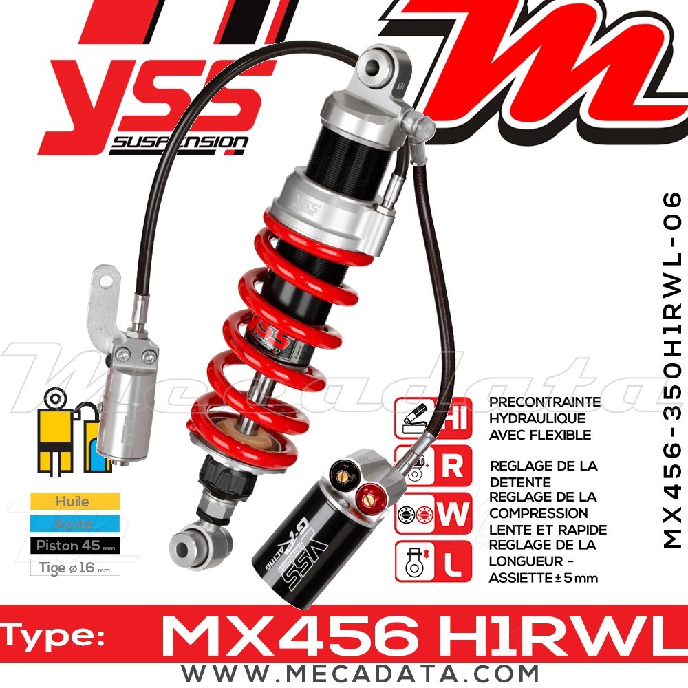 Amortisseur ~ YSS MX456-350H1RWL06-858