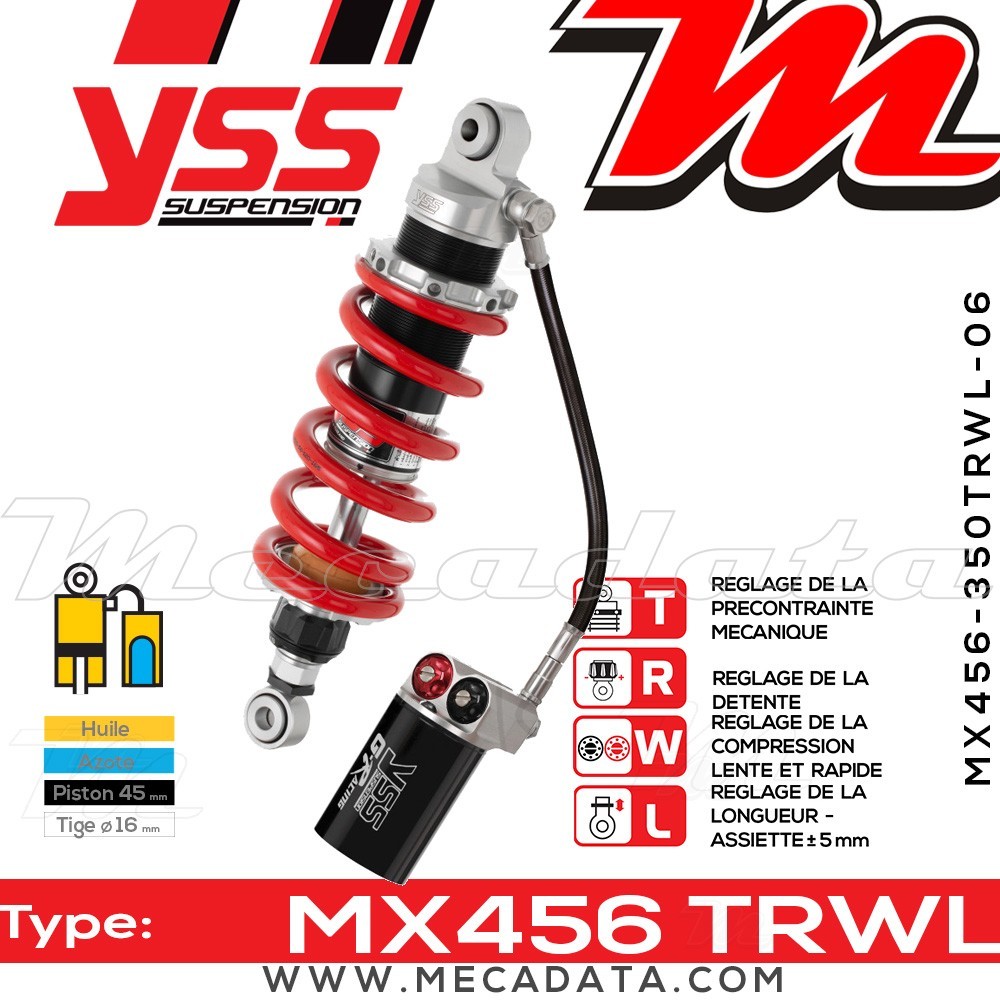 Amortisseur ~ YSS MX456-350TRWL-06-858
