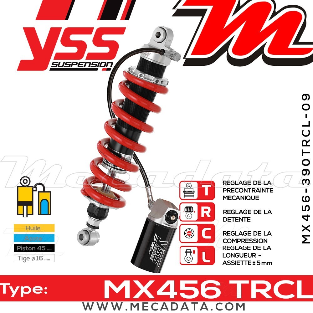 Amortisseur ~ YSS MX456-390TRCL-09-858