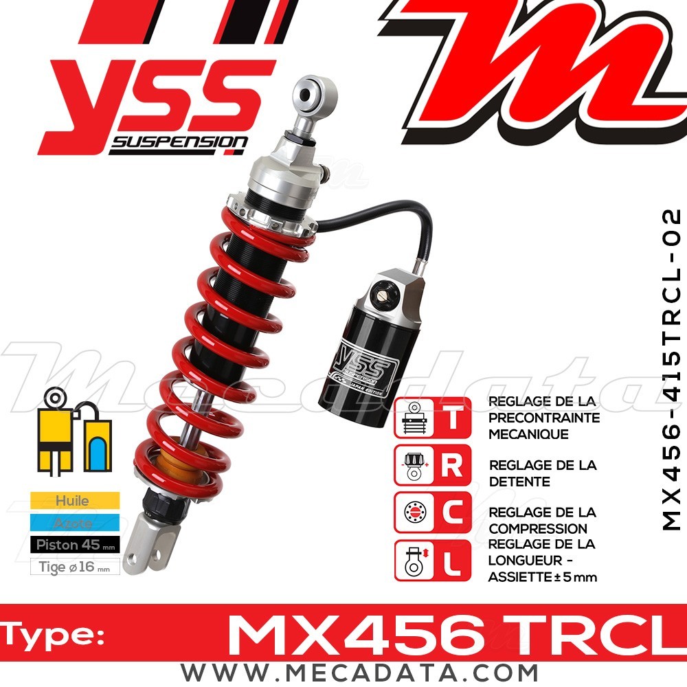 Amortisseur ~ YSS MX456-415TRCL-02-858