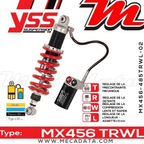 Amortisseur ~ YSS MX456-485TRWL-02-858