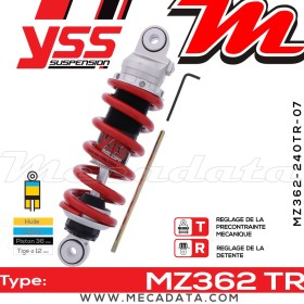 Amortisseur ~ YSS MZ362-240TR-07-85