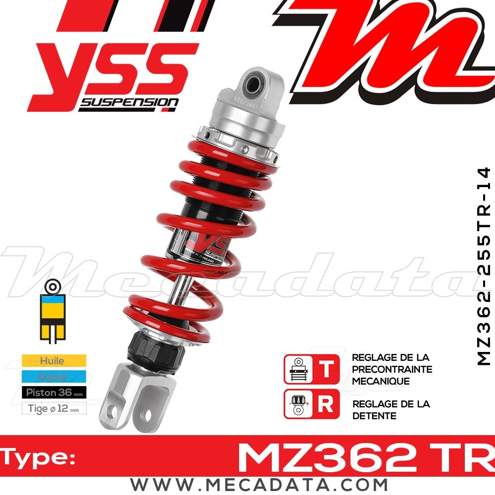 Amortisseur ~ YSS MZ362-255TR-14-85