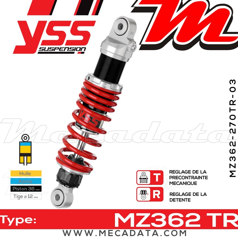 Amortisseur ~ YSS MZ362-270TR-03-85