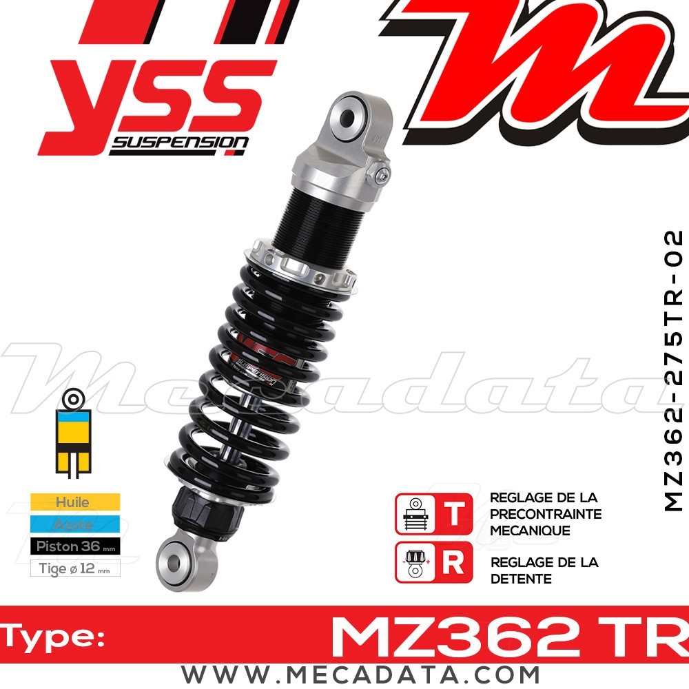 Amortisseur ~ YSS MZ362-275TR-02-85