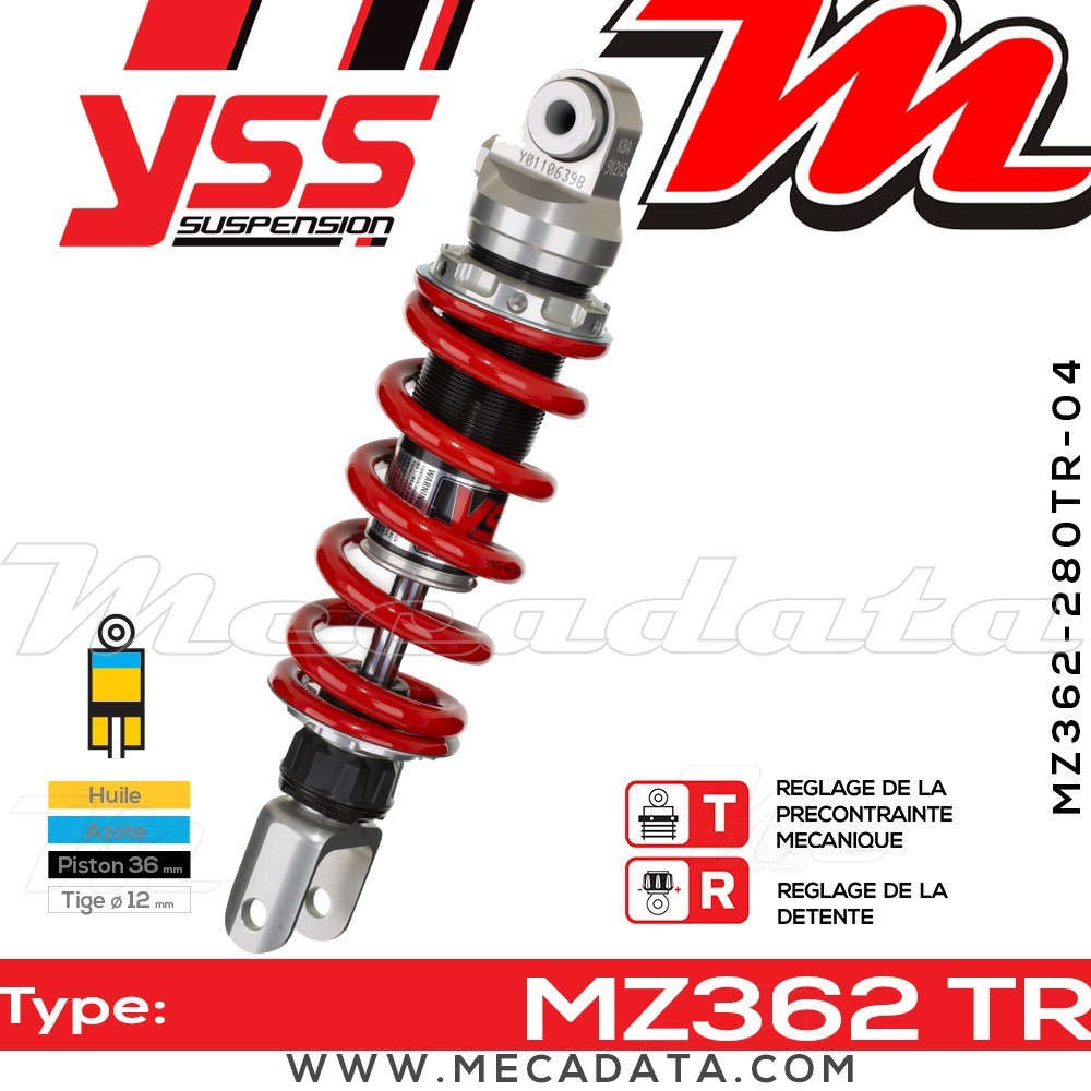 Amortisseur ~ YSS MZ362-280TR-04-85