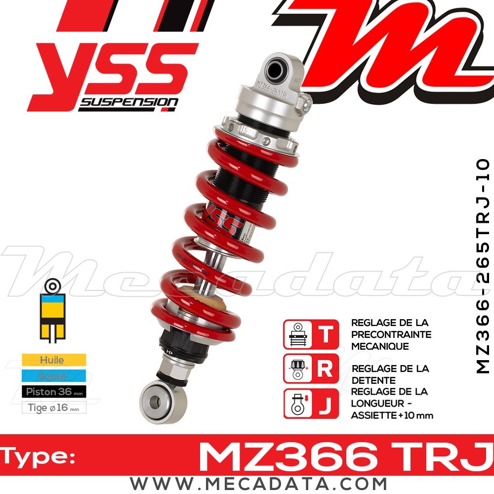 Amortisseur ~ YSS MZ366-265TRJ-10-85 