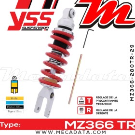 Amortisseur ~ YSS MZ366-280TR-29-85