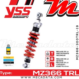 Amortisseur ~ YSS MZ366-300TRL-19-85
