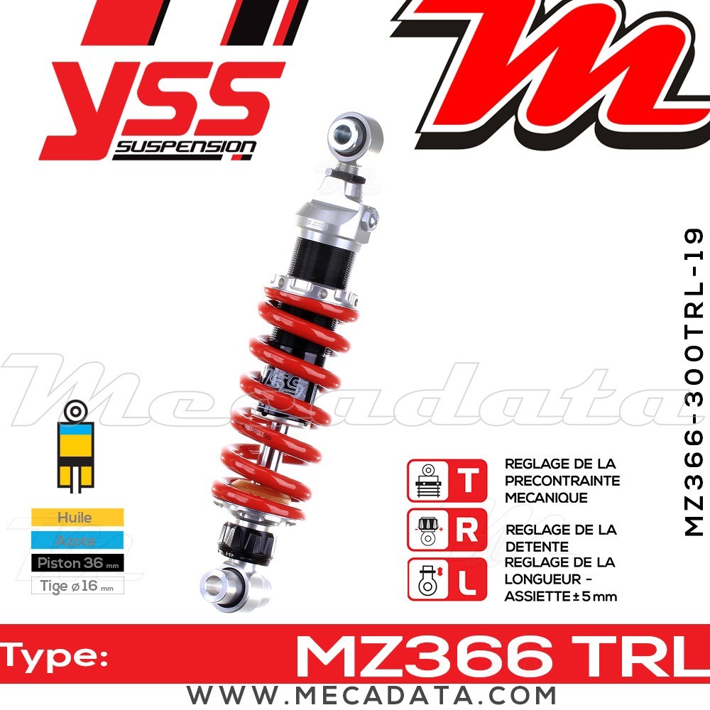 Amortisseur ~ YSS MZ366-300TRL-19-85