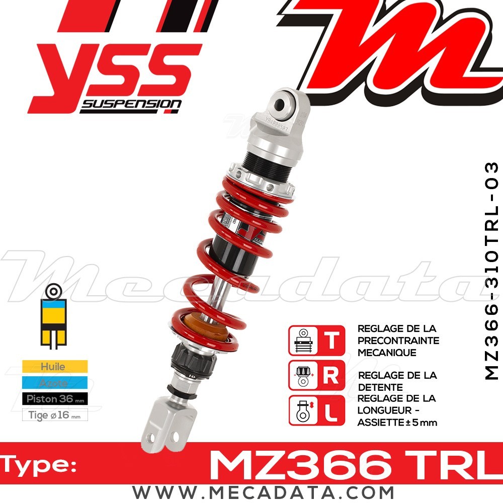 Amortisseur ~ YSS MZ366-310TRL-03-85 