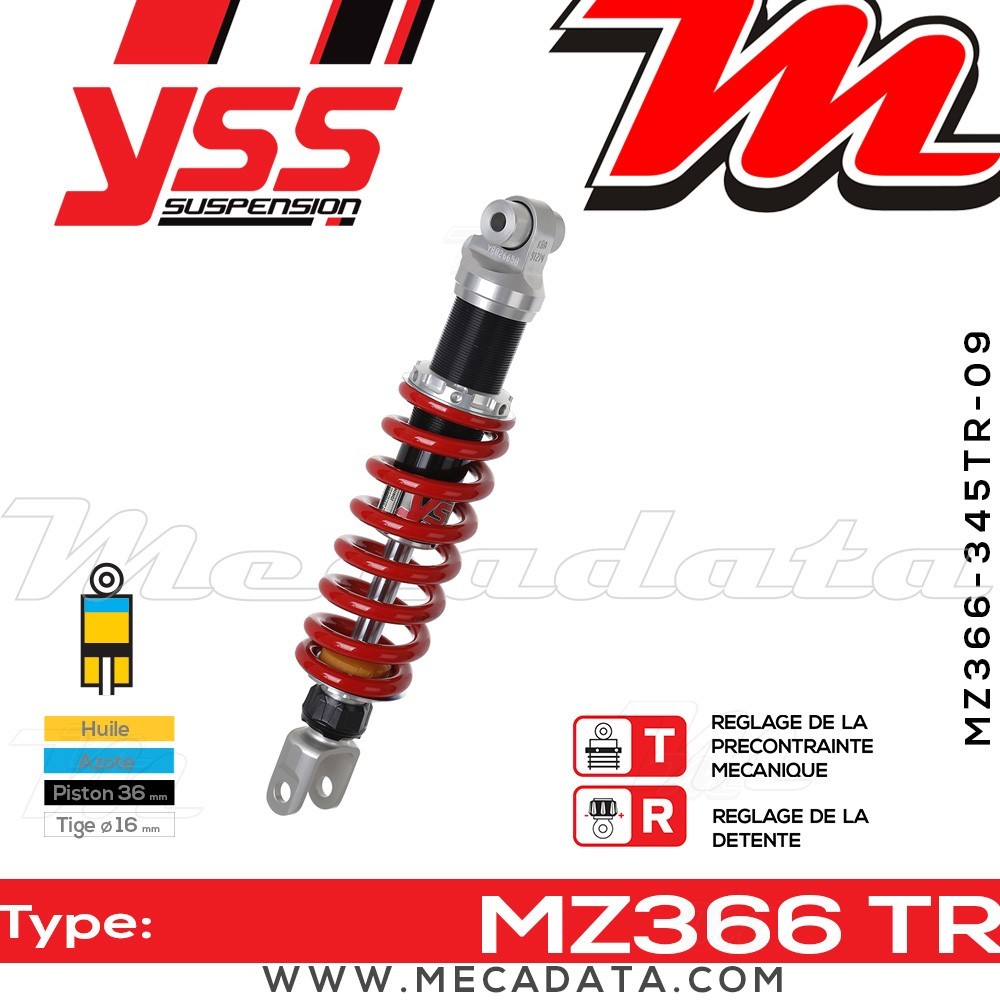 Amortisseur ~ YSS MZ366-345TR-09-85
