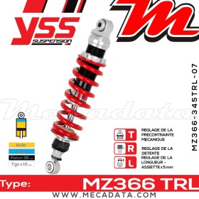 Amortisseur ~ YSS MZ366-345TRL-07-85