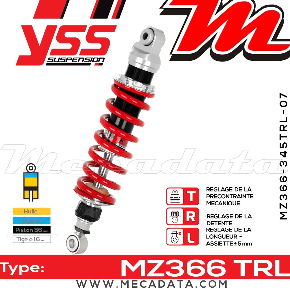 Amortisseur ~ YSS MZ366-345TRL-07-85