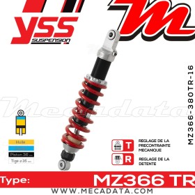 Amortisseur ~ YSS MZ366-380TR-16-85