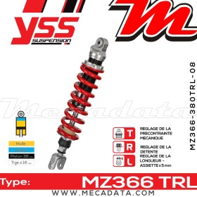Amortisseur ~ YSS MZ366-380TRL-08-85