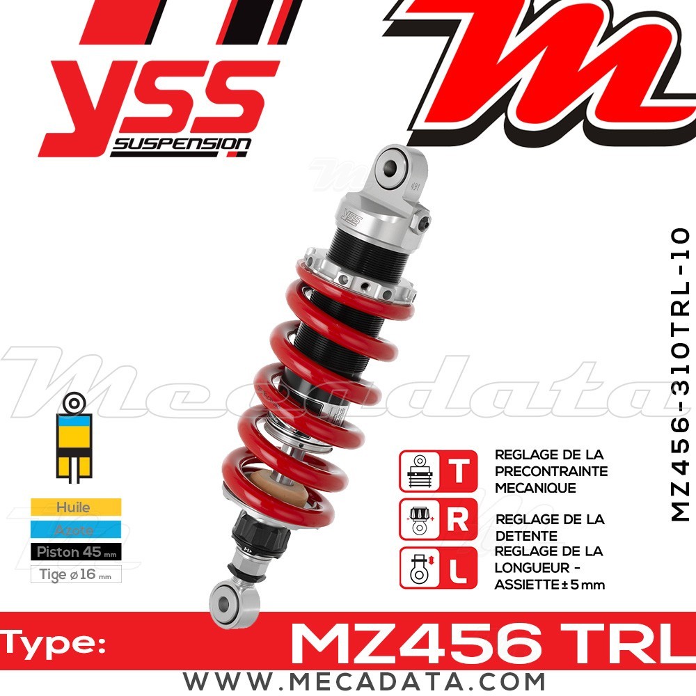 Amortisseur ~ YSS MZ456-310TRL-10-85