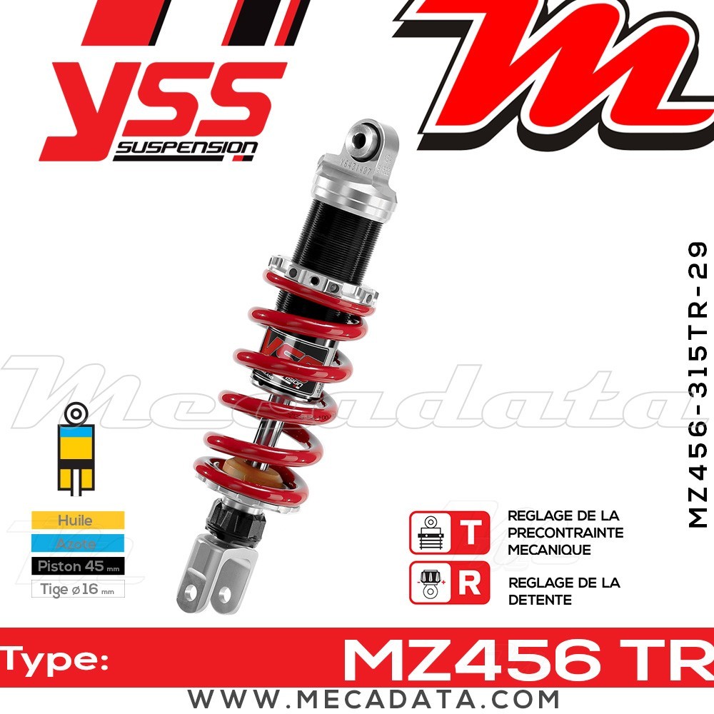 Amortisseur ~ YSS MZ456-315TR-29-85