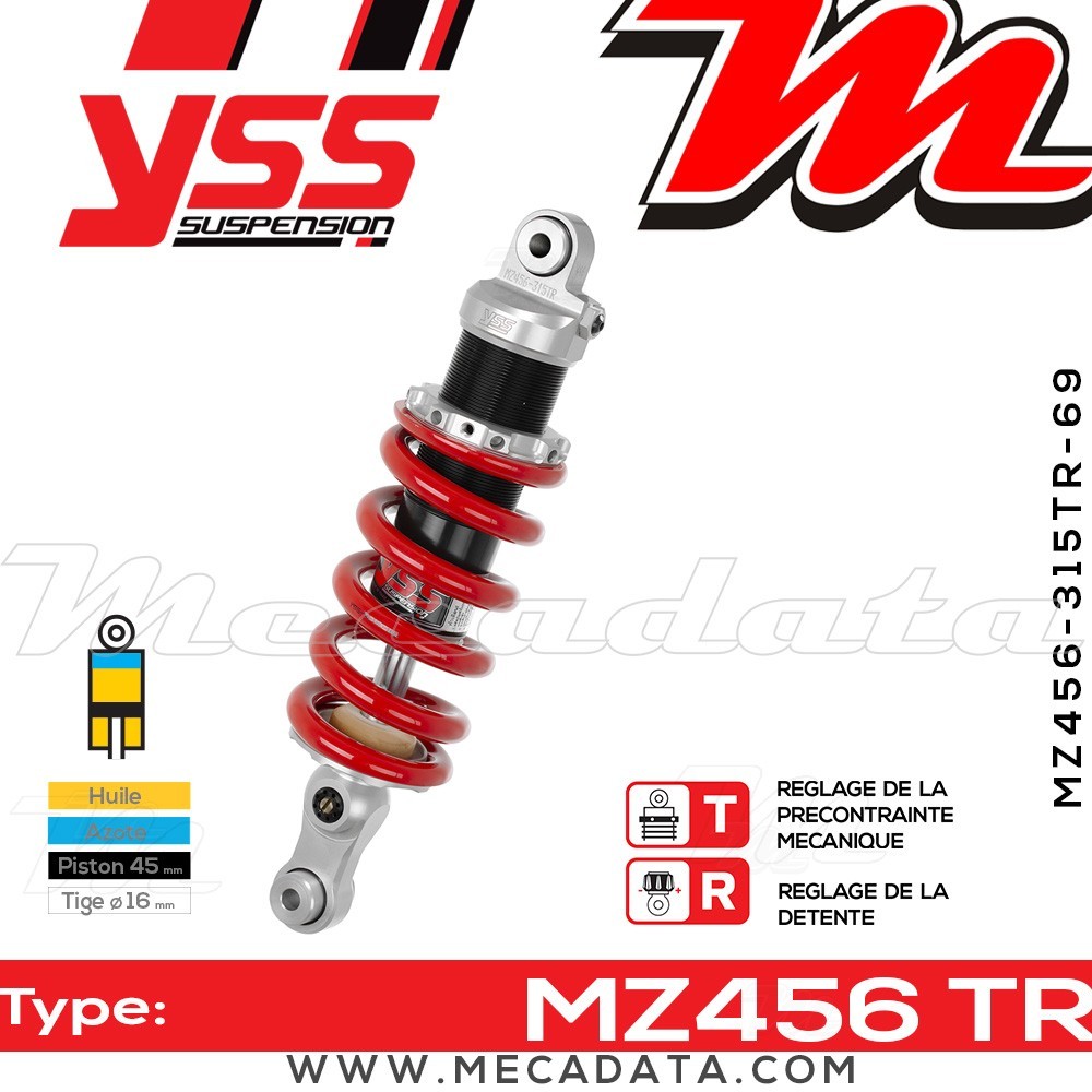 Amortisseur ~ YSS MZ456-315TR-69-85