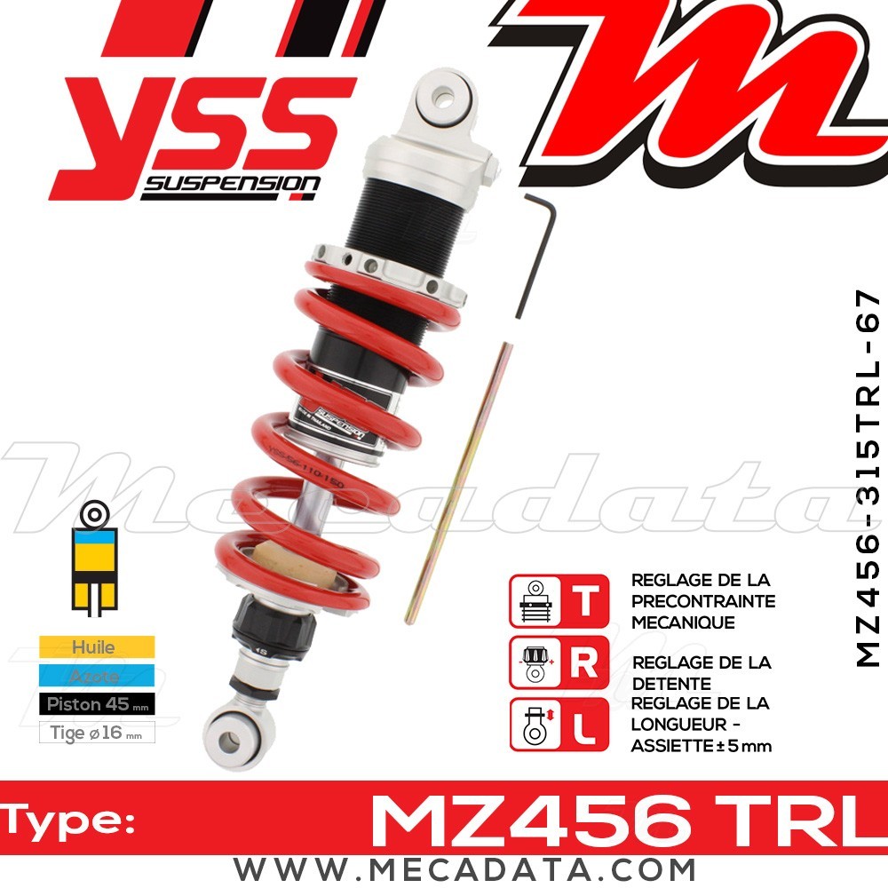 Amortisseur ~ YSS MZ456-315TRL-67-85