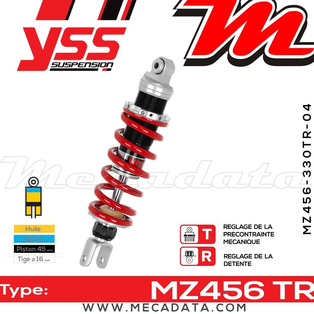 Amortisseur ~ YSS MZ456-330TR-04-85