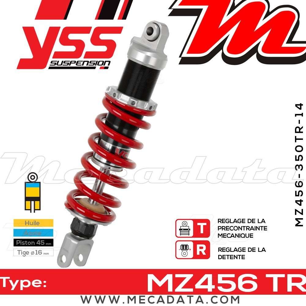 Amortisseur ~ YSS MZ456-350TR-14-85