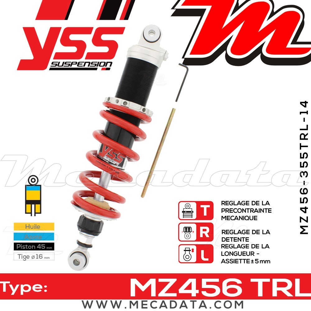 Amortisseur ~ YSS MZ456-355TRL-14-85