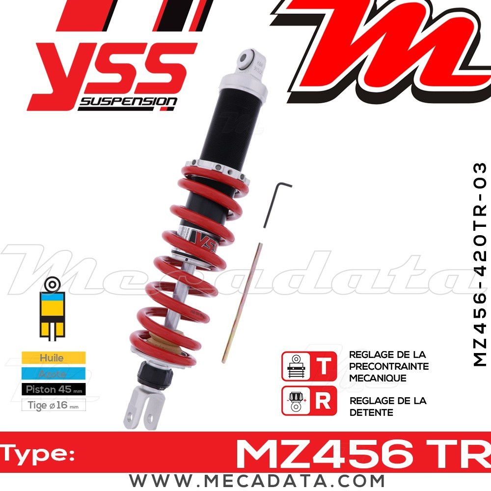 Amortisseur ~ YSS MZ456-420TR-03-85