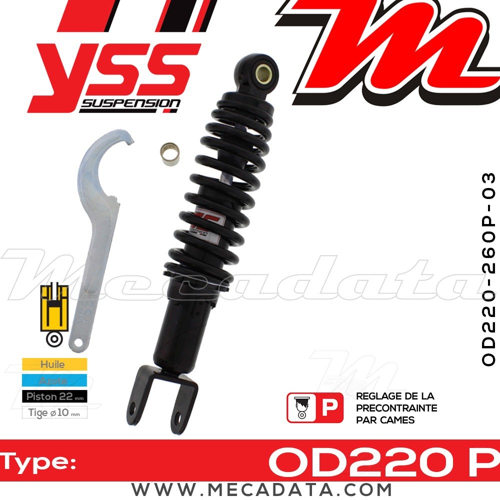 Amortisseur ~ YSS OD220-260P-03-88
