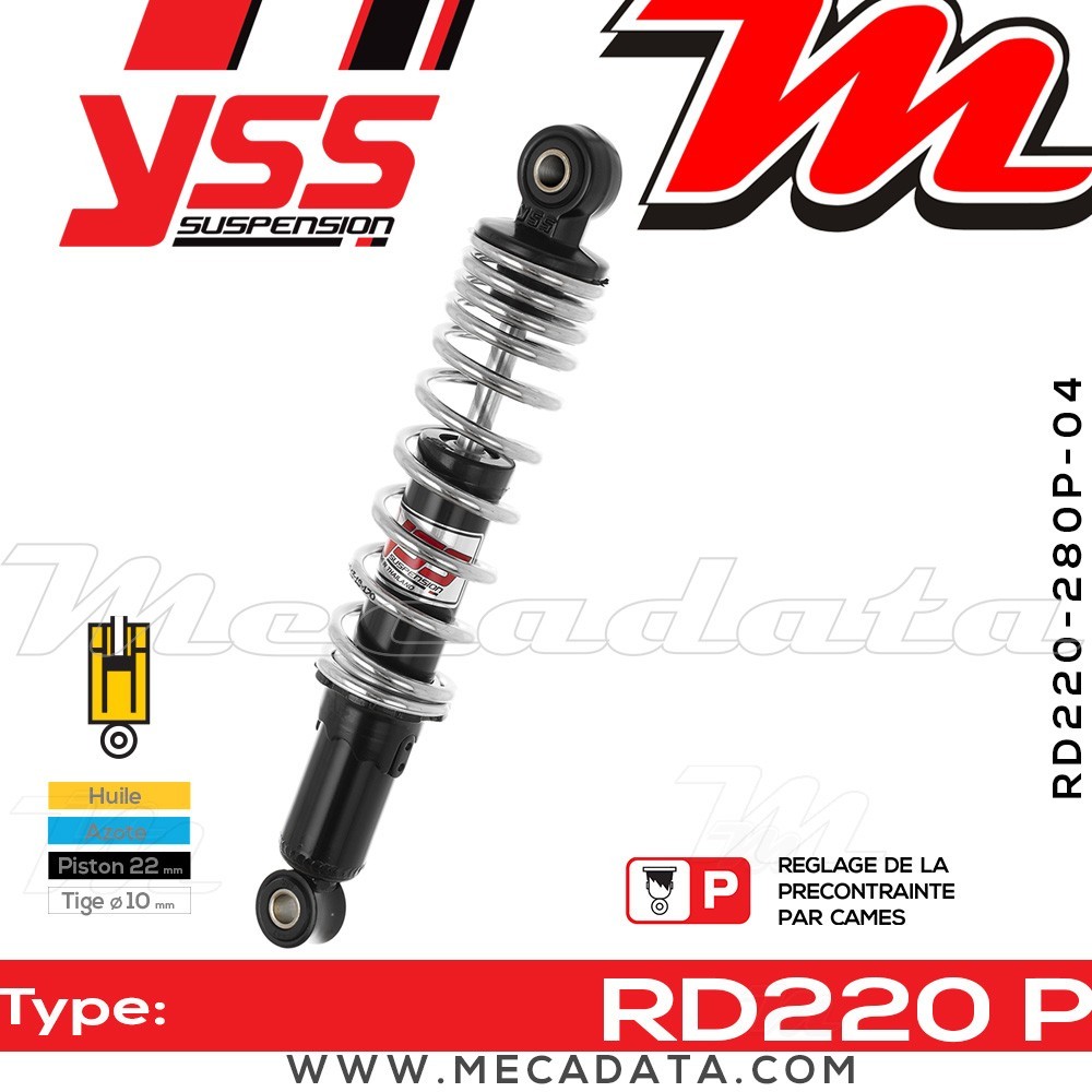 Amortisseur ~ YSS RD220-280P-04-88