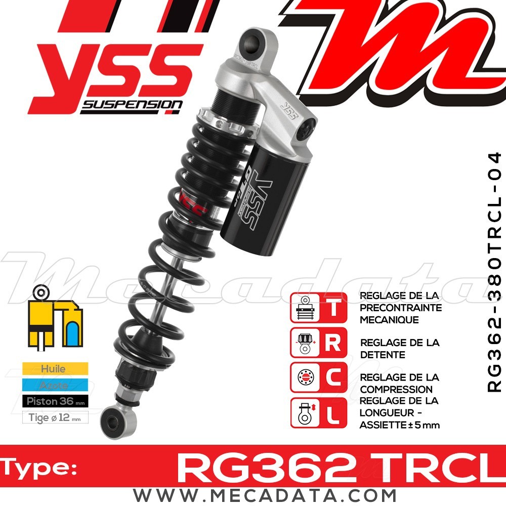 Amortisseur ~ YSS RG362-380TRCL-04-888