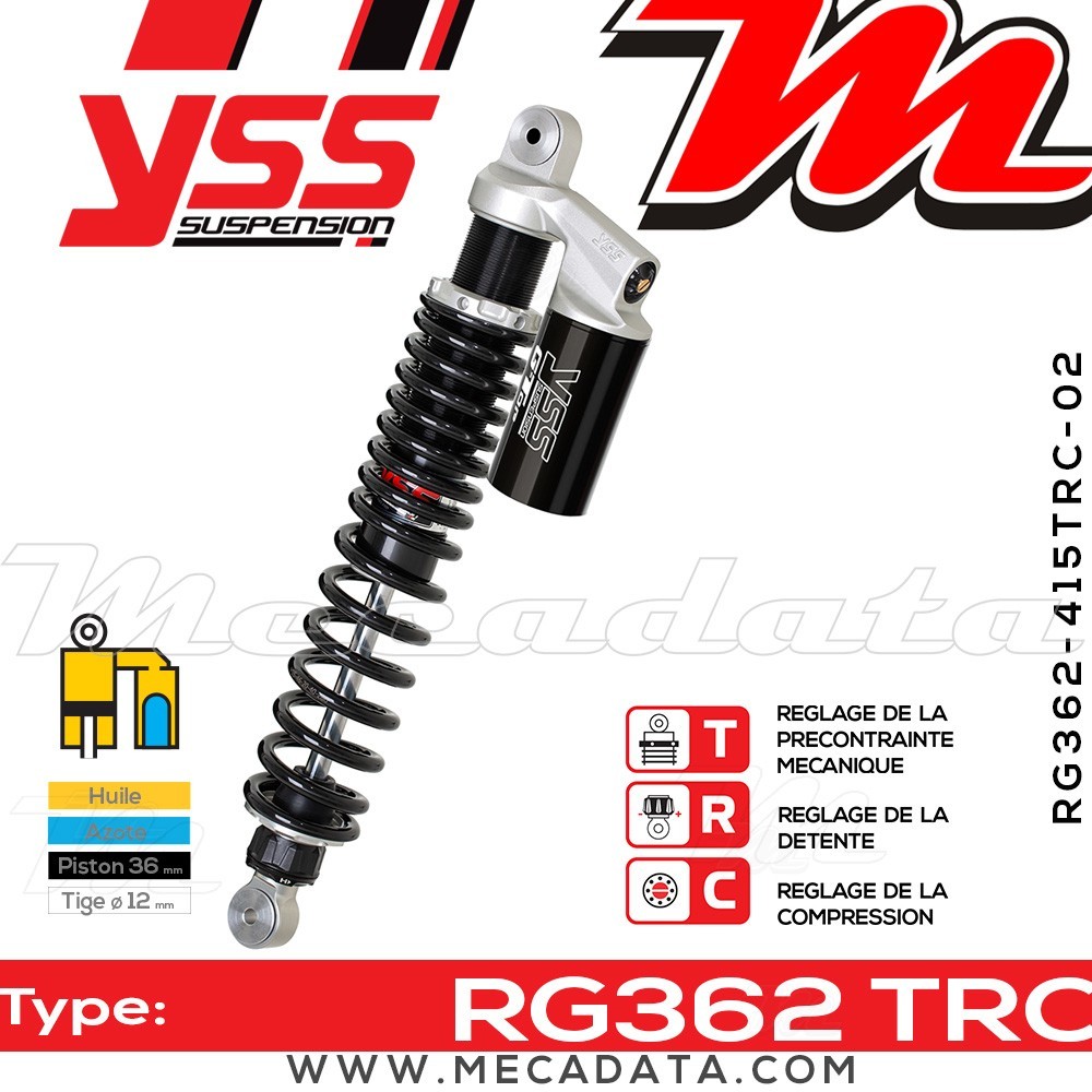 Amortisseur ~ YSS RG362-415TRC-02-888