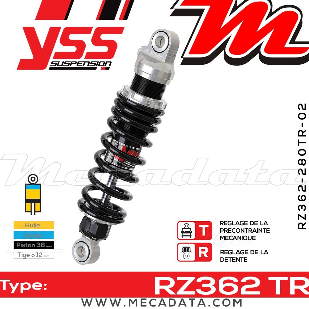 Amortisseur ~ YSS RZ362-280TR-02-88